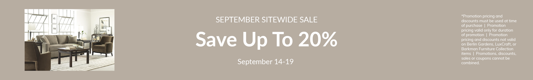 September Sitewide Sale