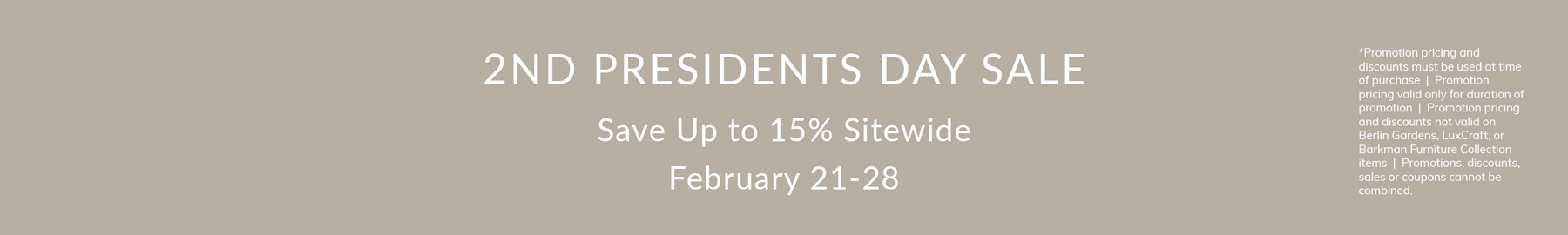 Presidents Day Sitewide Sale