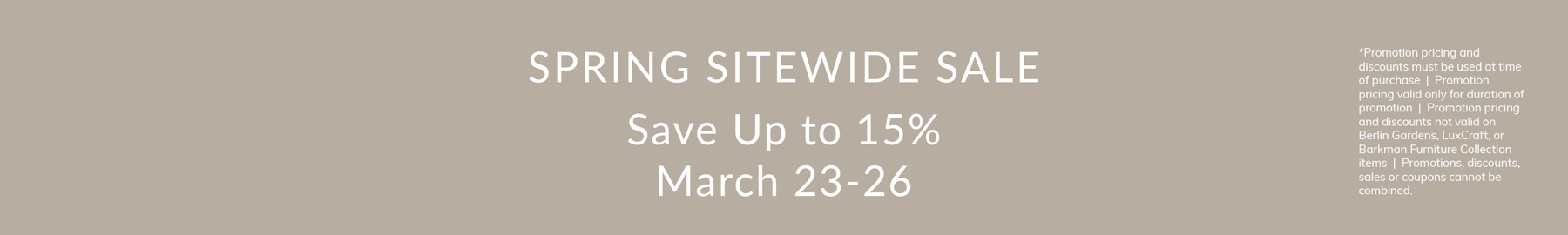 Spring Sitewide Sale