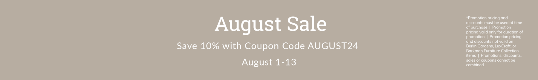 August Sale