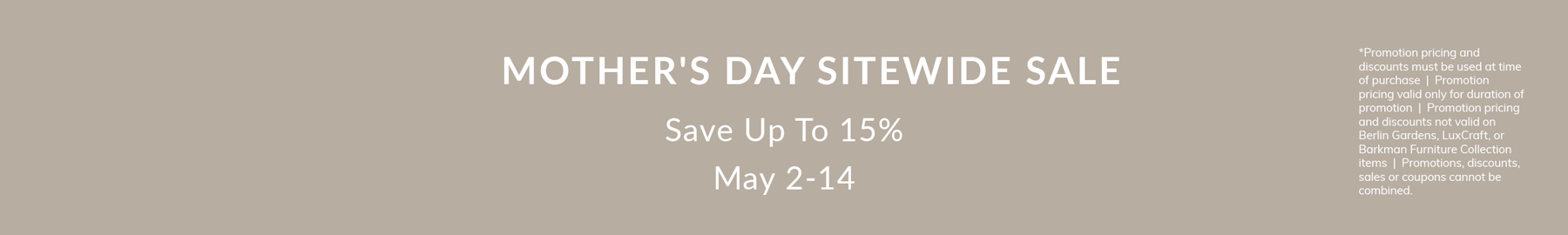 Mother's Day Sitewide Sale