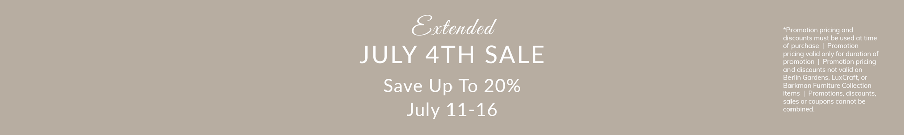 Extended July 4th Sale