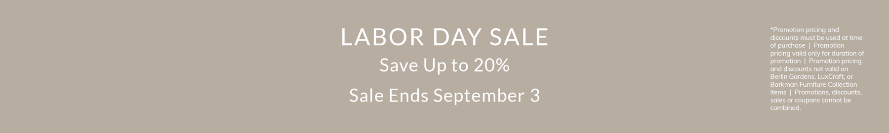 Labor Day Sale