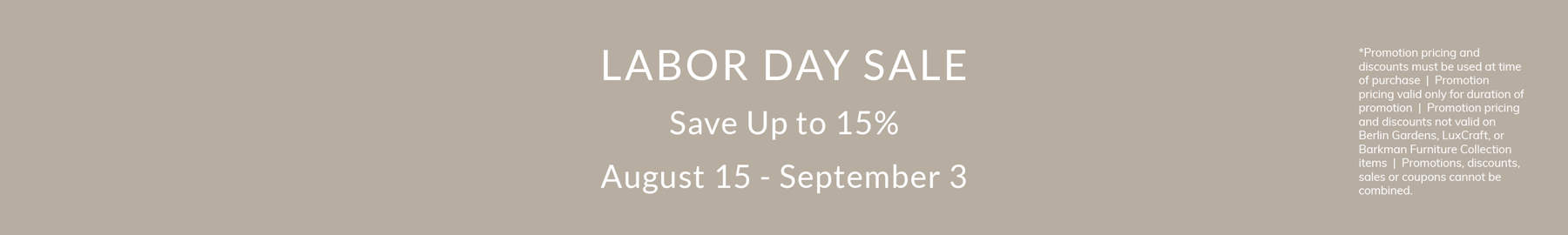 Labor Day Sale